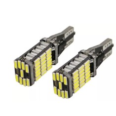 Set 2 becuri LED T15 W16W Canbus AutoREY&reg;, 45 leduri, SMD 4014, 2000 lumeni 12V, cu radiator racire, pentru lumini pozitii, portbagaj, plafoniera, pud