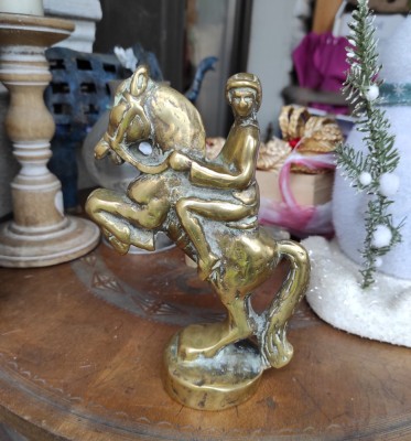 Statueta bronz masiva calaret foto