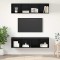 vidaXL Dulap pentru TV pe Perete 4 pcs Stejar negru 37 x 37 x 72 cm 3393532