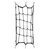 Plasa Elastica Moto Neagra Oxford, 30x30cm, Carlige Otel Acoperite