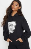 Cumpara ieftin Hanorac dama negru - Dali - Portret - S