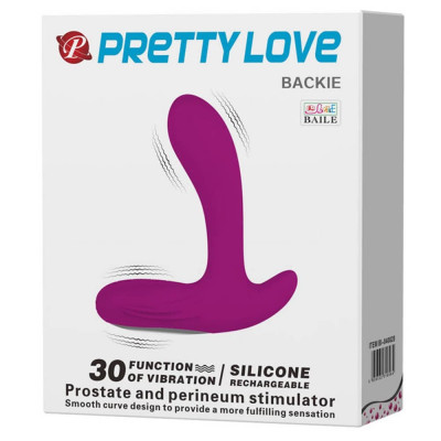 Pretty Love Backie - Stimulator Prostată din Silicon cu 30 Tipuri Vibrație, 13 cm foto
