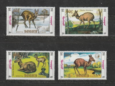Mongolia 1990 - #536 Caprioare - 4v MNH foto