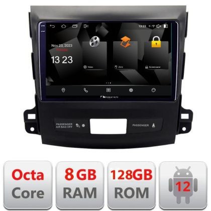 Navigatie Mitsubishi Outlander 2010 5960Pro-056 Android Octa Core Qualcomm 2K Qled 8+128 DTS DSP 360 4G Optical CarStore Technology
