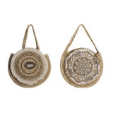 Geantă Damă DKD Home Decor Negru Bej Natural 36 x 12 x 36 cm (2 Unități)
