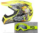 Cumpara ieftin Casca Moto Atv Cross Enduro Downhill + Ochelari 100% ,marimi disponibile XS,S,M ,L si XL