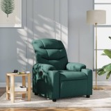 VidaXL Fotoliu rabatabil, verde &icirc;nchis, material textil