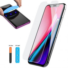 Folie sticla tempered glass nytroGel iPhone X / XS UV cu Gel Lichid Clear foto