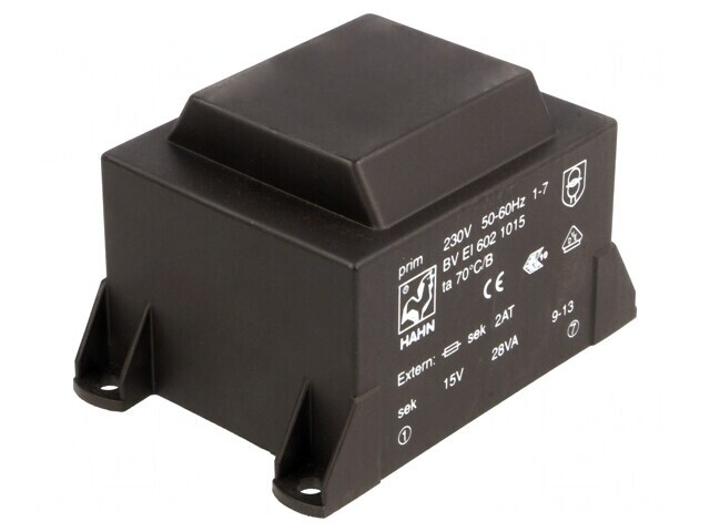 Transformator &Icirc;ncapsulat 28VA 230V 15V 1867mA PCB
