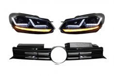 Faruri Osram LED Negre LEDriving Semnal Dinamic si Grila Centrala VW Golf 6 VI (2008-2012) R20 Design Performance AutoTuning