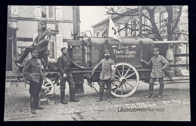 LAUSEABWEHRKANONE - ST. HILAIRE LE PETIT , SOLDATI IN PRIMUL RAZBOI MONDIAL , CARTE POSTALA ILUSTRATA , MONOCROMA , CIRCULATA , DATATA 1915 foto
