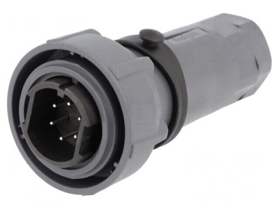 Conector circular mufă tată 6 pini nichelat Buccaneer 7000 foto