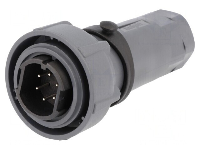 Conector circular mufă tată 6 pini nichelat Buccaneer 7000