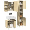 VidaXL Set mobilier de baie, 3 piese, stejar sonoma, lemn prelucrat 3324976