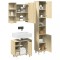 vidaXL Set mobilier de baie, 3 piese, stejar sonoma, lemn prelucrat 3324976