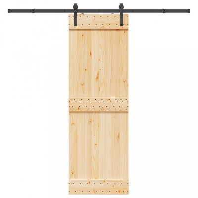 vidaXL Ușă glisantă cu set de feronerie 70x210 cm, lemn masiv de pin 3332658 foto