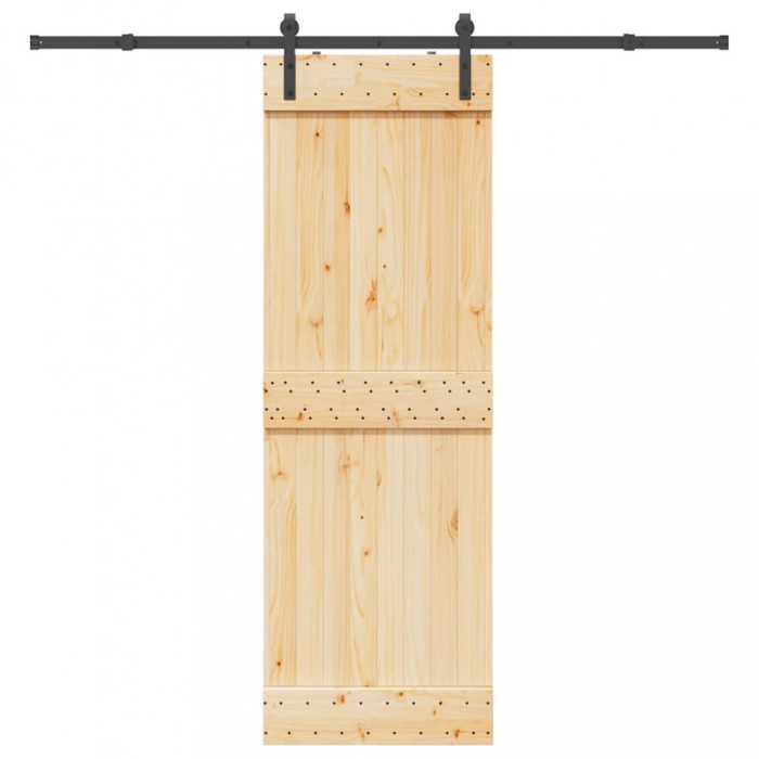 vidaXL Ușă glisantă cu set de feronerie 70x210 cm, lemn masiv de pin 3332658