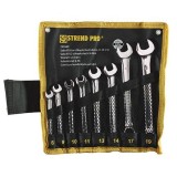 Set chei fixe combinate Strend Pro HR31583, 8 piese, Cr-V, 8-19 mm