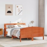 VidaXL Cadru de pat fără saltea, maro ceruit 140x200 cm lemn masiv pin