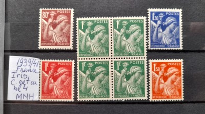 1939-1941-Franta-Iris YT431-435 c.set cu bl,4 - MNH foto
