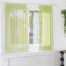 Gossi perdele din voile cu tabla 2 buc verde mar
