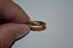 INEL AUR 14k + 1 Diamant = 0.01ct - Tip Verigheta - 2g. - Vintage ! foto