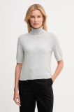 United Colors of Benetton pulover de l&acirc;nă pentru copii culoarea gri, light, cu guler, 102HD203X