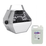 Set petrecere masina de baloane si lichid, IdeallStore&reg;, 60w, argintiu