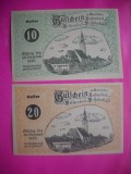 HOPCT BANCNOTA NOTGELD NR 28 RUBENDORF - SET 2 -10 SI 20 HELLER 1920 -AUSTRIA