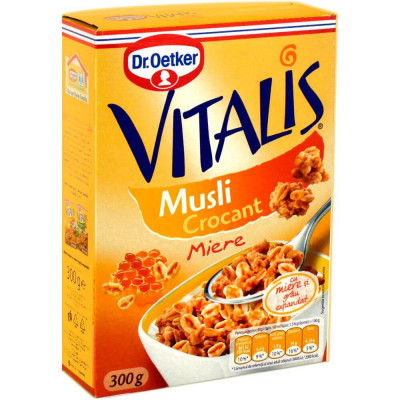 Musli Crocant cu Miere Dr. Oetker Vitalis, 300 g, Musli cu Miere, Musli Vitalis Dr. Oetker, Cereale Dr. Oetker, Cereale Vitalis, Cereale cu Miere, Cer foto