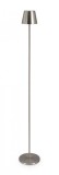 Lampadar cu led metal argintiu Etna 17x115 cm