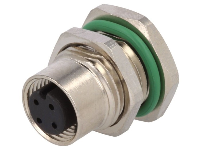 Conector M12 mamă IP67 4 pini