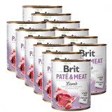 Conservă Brit Pat&eacute; &amp;amp; Meat Lamb 12 x 800 g