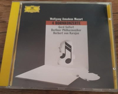 CD Mozart - Berliner Philharmoniker,Gerd Seifert, H. Karajan &amp;lrm;&amp;ndash; 4 Hornkonzerte foto