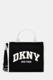 Dkny geantă de bumbac culoarea negru, R52AGR57