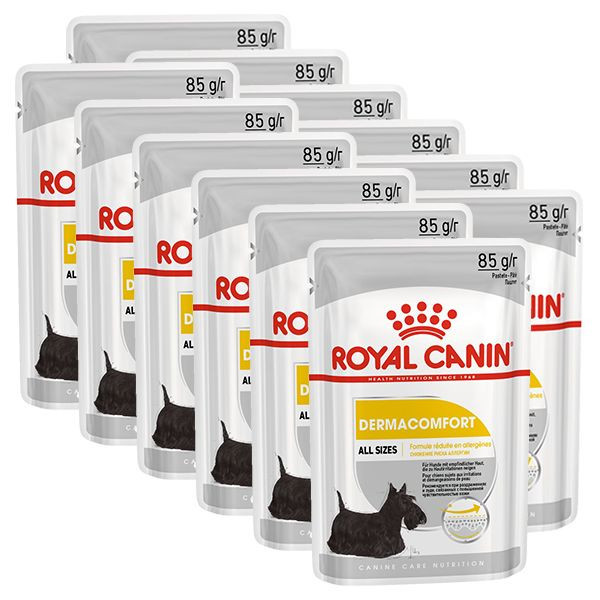Royal Canin Dermacomfort Dog Loaf pliculeț cu pateu pentru c&acirc;ini cu probleme de piele 12 x 85 g