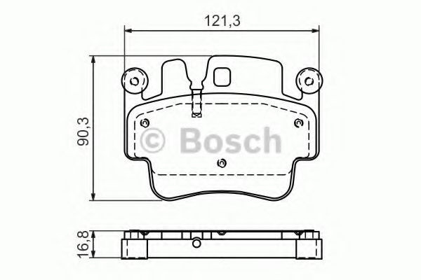 Set placute frana,frana disc PORSCHE PANAMERA (970) (2009 - 2016) BOSCH 0 986 494 281