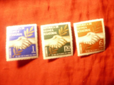 Serie Guineea Ecuatoriala 1968 - Congres - Prietenie , 3 valori foto