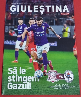 Program meci fotbal RAPID BUCURESTI - GAZ METAN MEDIAS (17.09.2021) foto