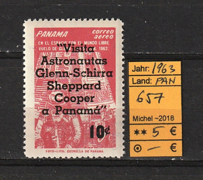 Panama, 1963 | Vizita astronauţilor - Mercury - Cosmos | SUPRATIPAR - MNH | aph foto