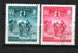 GERMANIA (DDR) 1955 &ndash; CICLISM. SERIE STAMPILATA, F135, Stampilat