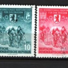 GERMANIA (DDR) 1955 – CICLISM. SERIE STAMPILATA, F135