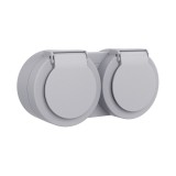 Priză Schuko cu capac aplicată 16A IP54 gri Xone - OVIVO