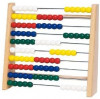 Socotitoare lemn Goki mini, 100 bile colorate, jucarie educativa matematica, motricitate fina, 17x5x16.5 cm