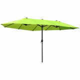 Cumpara ieftin Outsunny Umbrelă de Grădină Verde Deschis cu Manivelă din Oțel și Poliester 460x270x240cm | Aosom Romania