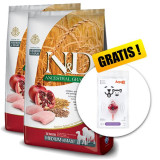 Cumpara ieftin Farmina N&amp;amp;D dog LG SENIOR MEDIUM &amp;amp; MAXI Chicken &amp;amp; Pomegranate 2 x 12 kg + Arpalit NEO GRATUIT