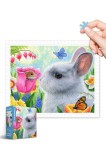 Puzzle din plastic pentru adulți cu 500 de piese Bridget Voth - Micul prieten &icirc;n lalele