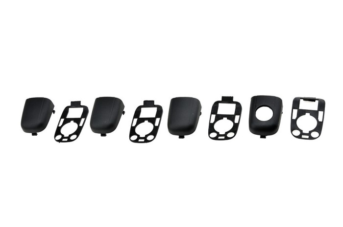 Garnituri maner usa exterior Citroen C2 2003-, C3 2002-, C3 Pluriel 2003-, Peugeot 307, 307cc, 307sw 2003-, 1 Buc Stanga Fata Sofer Cu Gauri, 3 Buc F