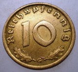 7.273 GERMANIA 10 REICHSPFENNIG 1938 G XF/AUNC