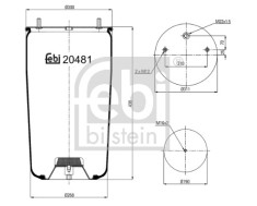 FEBI BILSTEIN 20481 Burduf, suspensie pneumatica